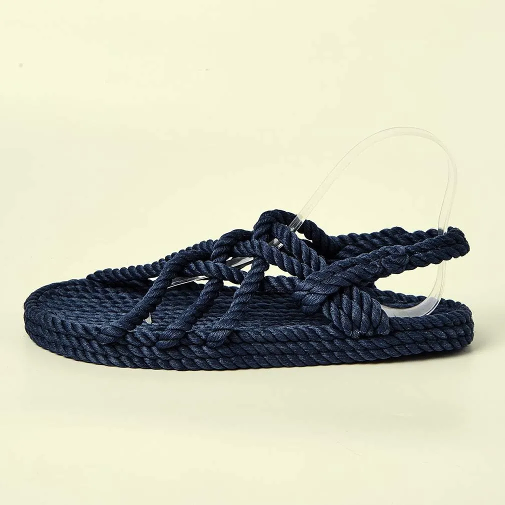 Huntarry Women Lace Up Espadrilles Thong Sandals Casual Comfortable Walking Soft Flats Shoes