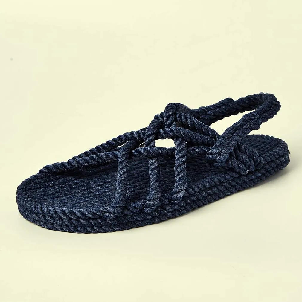Huntarry Women Lace Up Espadrilles Thong Sandals Casual Comfortable Walking Soft Flats Shoes