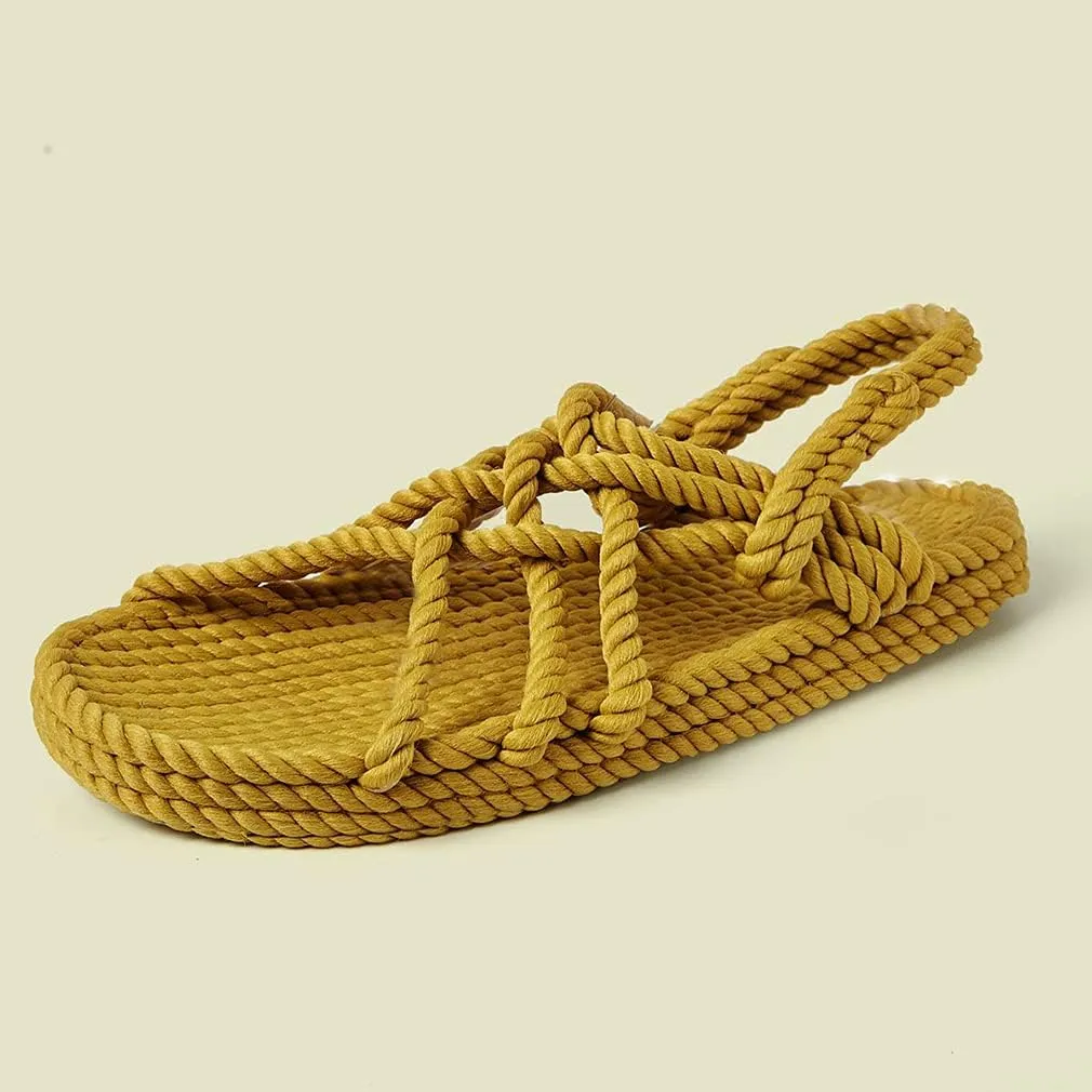 Huntarry Women Lace Up Espadrilles Thong Sandals Casual Comfortable Walking Soft Flats Shoes