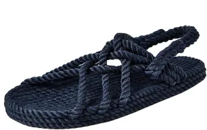 Huntarry Women Lace Up Espadrilles Thong Sandals Casual Comfortable Walking Soft Flats Shoes