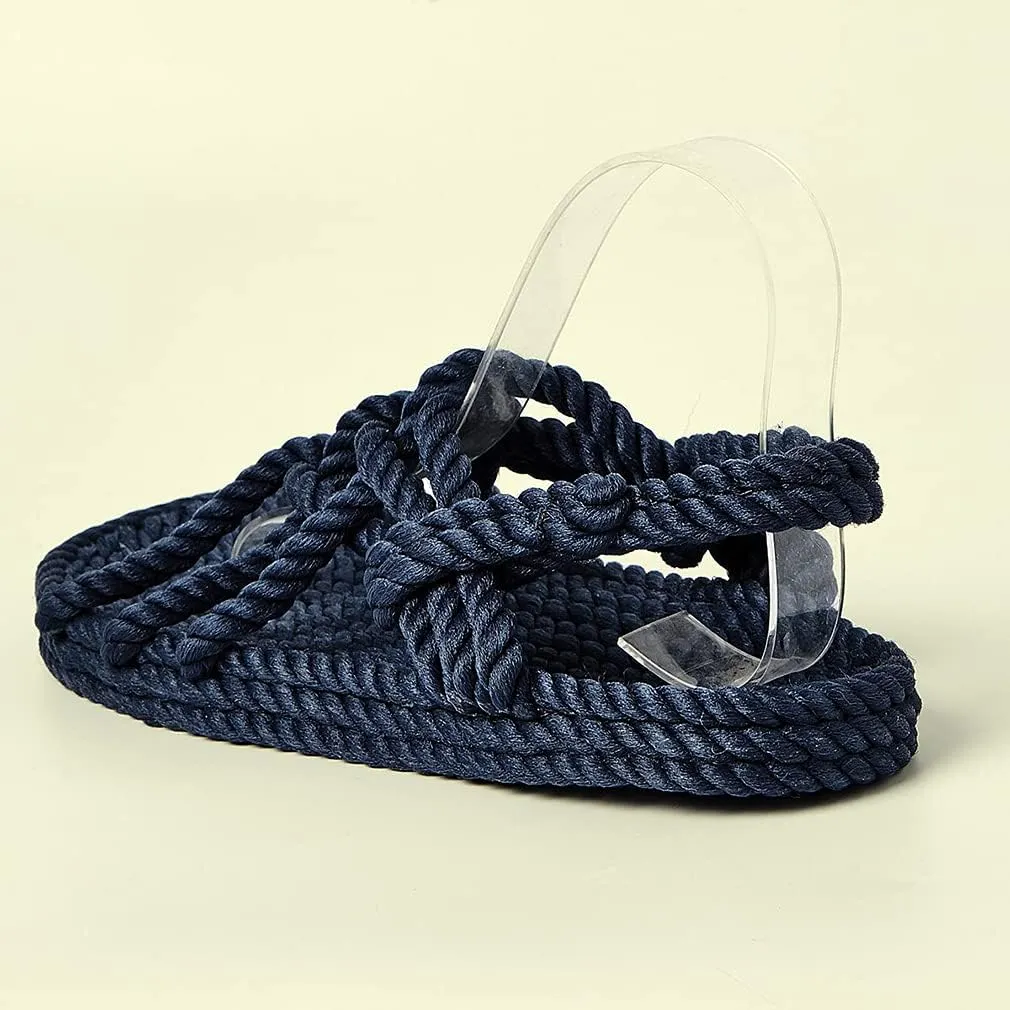 Huntarry Women Lace Up Espadrilles Thong Sandals Casual Comfortable Walking Soft Flats Shoes