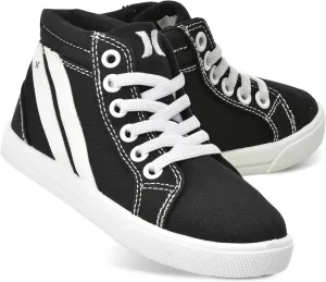 Hurley Kids Toddlers Elastic Laces Canvas Sneakers – High Cut Skateboarding Shoes for Toddlers and Little Kids, Sports Shoes for Boys and Girls, Sports Shoes for School Tate