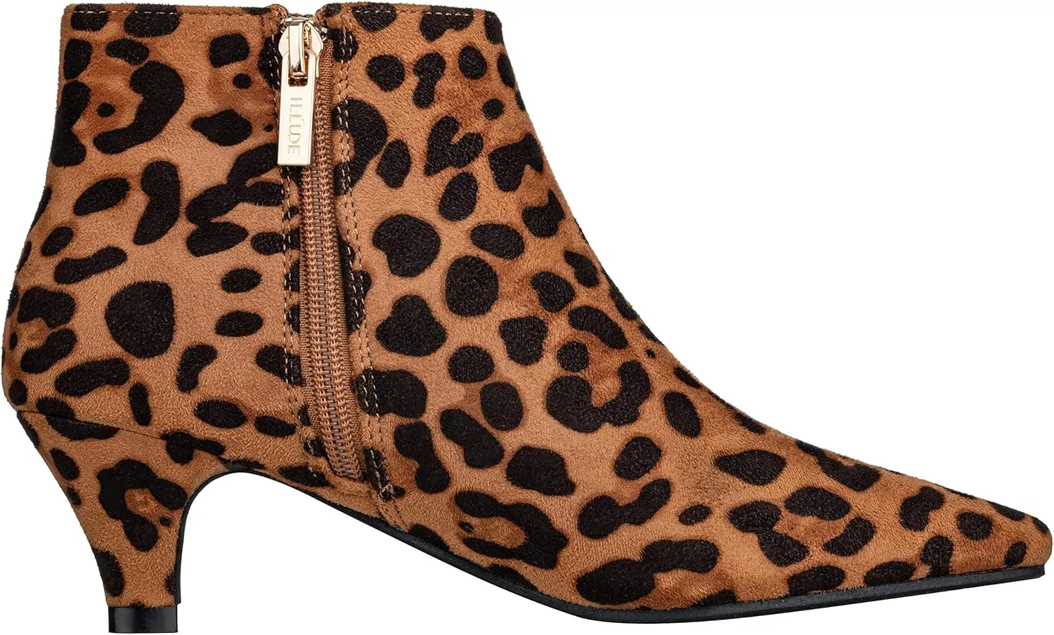 ILLUDE Women's Fashion Ankle Boots Pointed Toe Ankle Booties Low Heel Short Boots