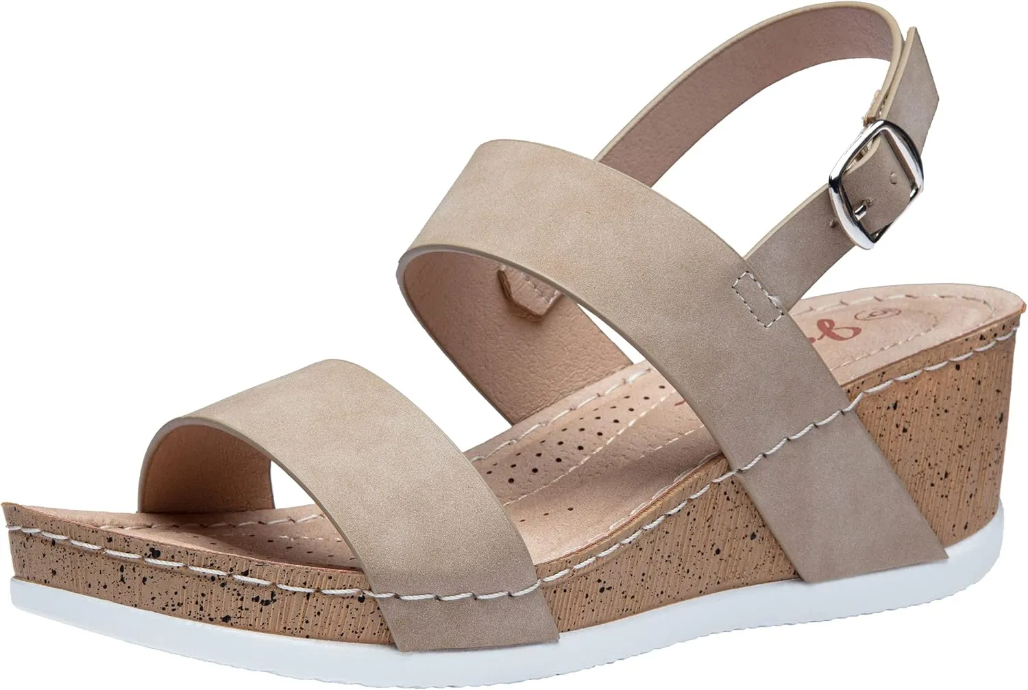 Jeossy Women's Platform Wedge Sandals 835 Comfortable Open Toe Ankle Strap Summer Walking Sandals with Buckle