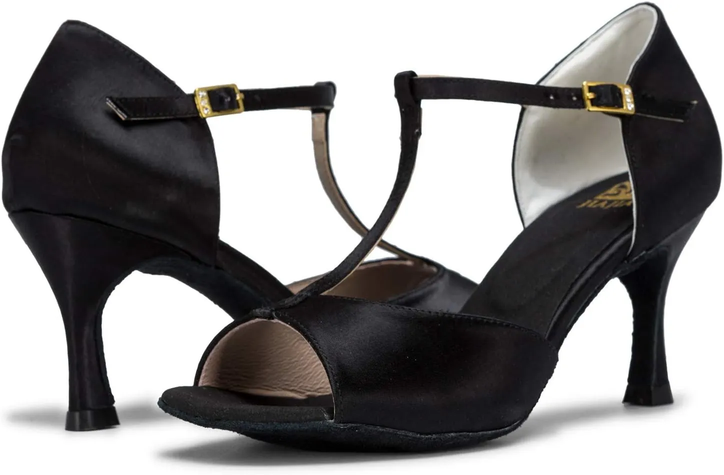 JIAJIA 20511 Women's Satin Sandals Flared Heel Latin Salsa Performance Dance Shoes