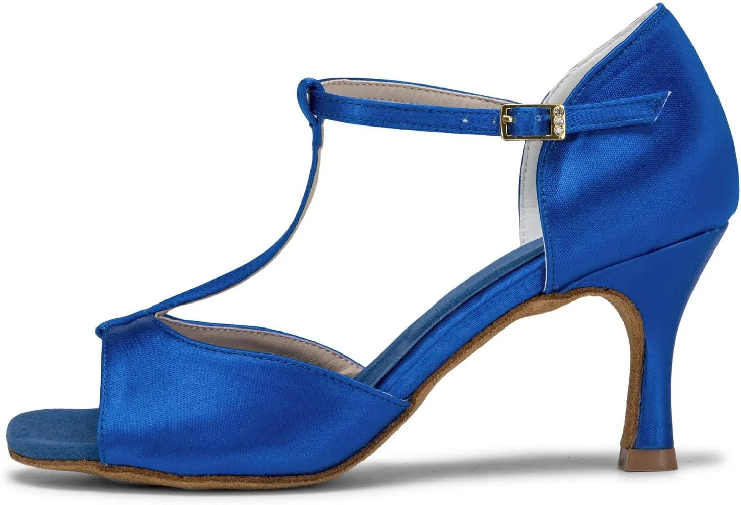 JIAJIA 20511 Women's Satin Sandals Flared Heel Latin Salsa Performance Dance Shoes
