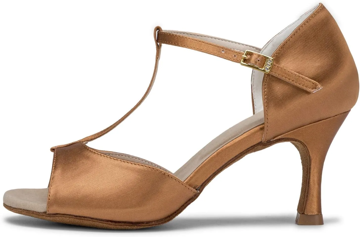 JIAJIA 20511 Women's Satin Sandals Flared Heel Latin Salsa Performance Dance Shoes