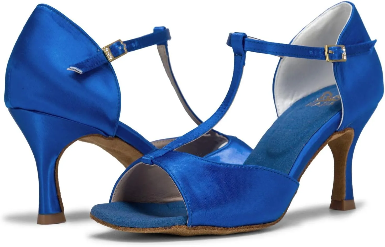 JIAJIA 20511 Women's Satin Sandals Flared Heel Latin Salsa Performance Dance Shoes