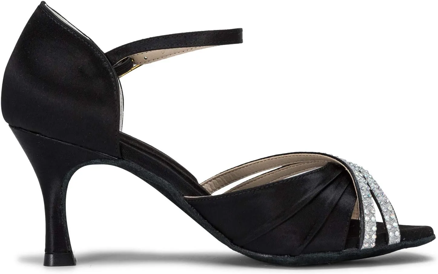 JIAJIA 20524 Women's Satin Sandals Flared Heel Latin Salsa Performance Dance Shoes