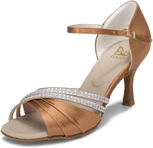 JIAJIA 20524 Women's Satin Sandals Flared Heel Latin Salsa Performance Dance Shoes