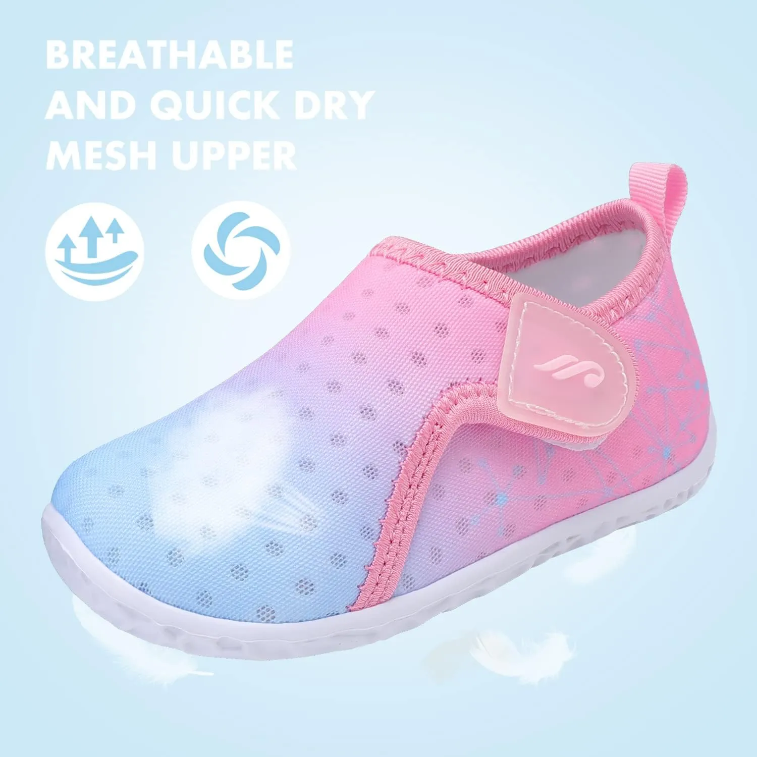 JIASUQI Baby Boys Girls Barefoot Swim Pool Water Shoes Beach Walking Sandals Athletic Sneakers