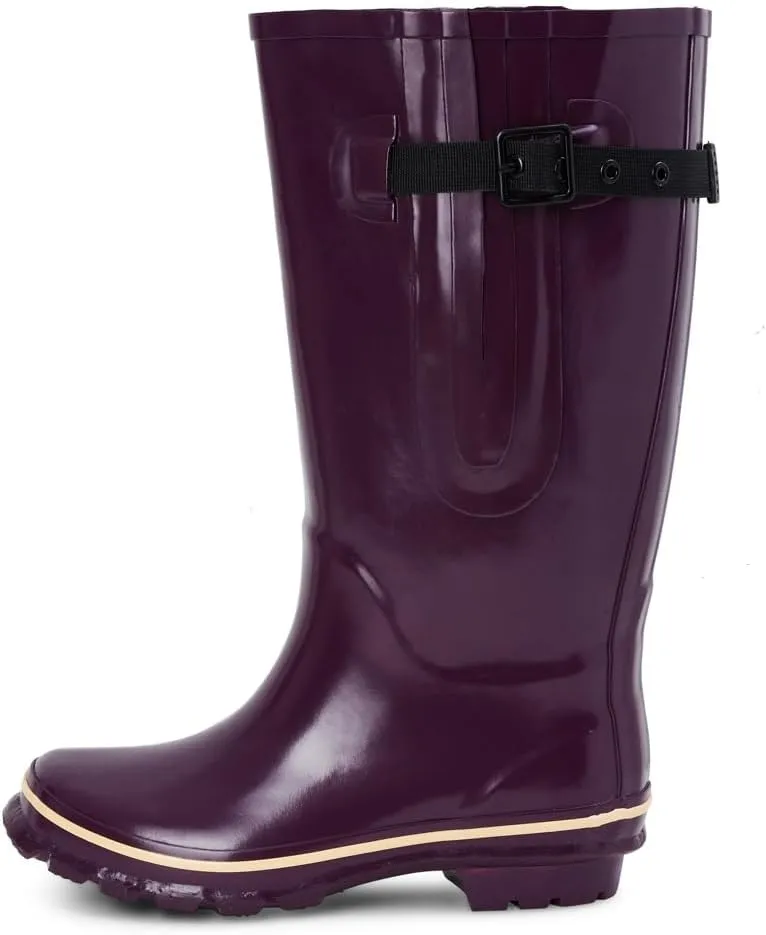 Jileon Extra Wide Calf Rain Boots - Ideal for Wide Feet, Ankles & Calves - Fit 16 to 23” Calves - Durable & Waterproof
