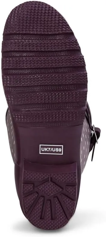 Jileon Wide Fit Womens Rain Boots - Fit up to 18” Calves - Unique Design For Wide Feet, Ankles & Calves