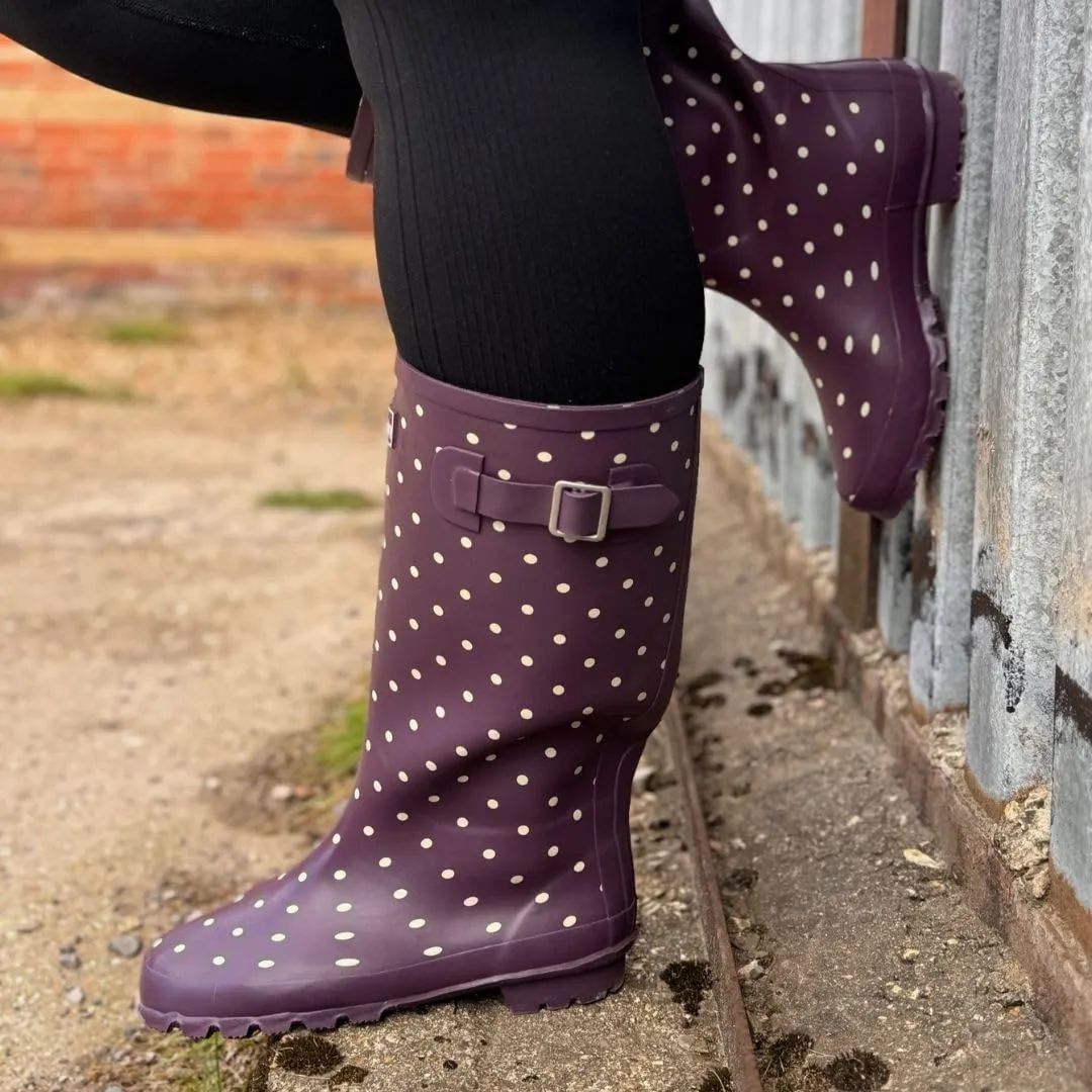 Jileon Wide Fit Womens Rain Boots - Fit up to 18” Calves - Unique Design For Wide Feet, Ankles & Calves