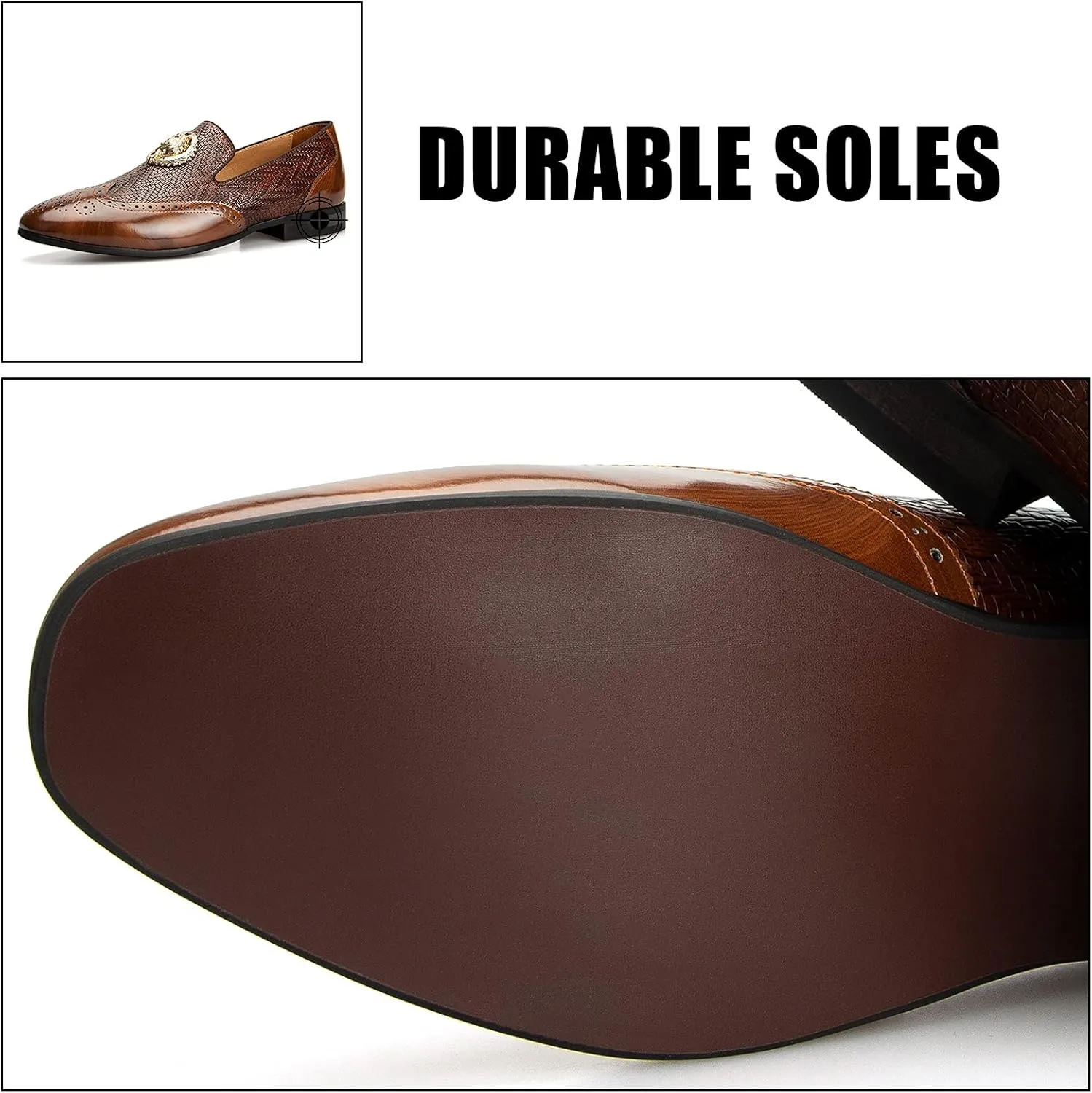 JITAI Men's Fashion Loafers Wedding Shoes Loafers for Men Party Shoes