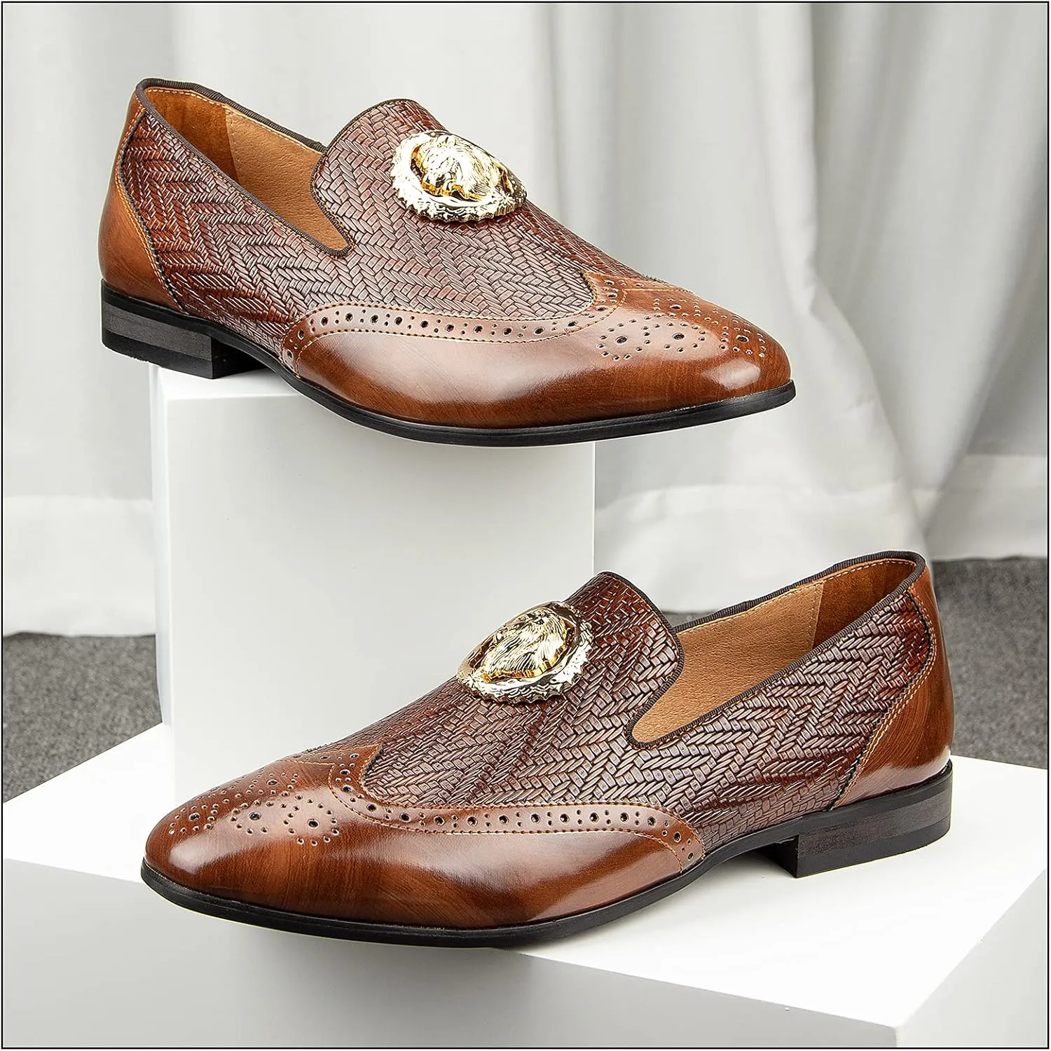 JITAI Men's Fashion Loafers Wedding Shoes Loafers for Men Party Shoes