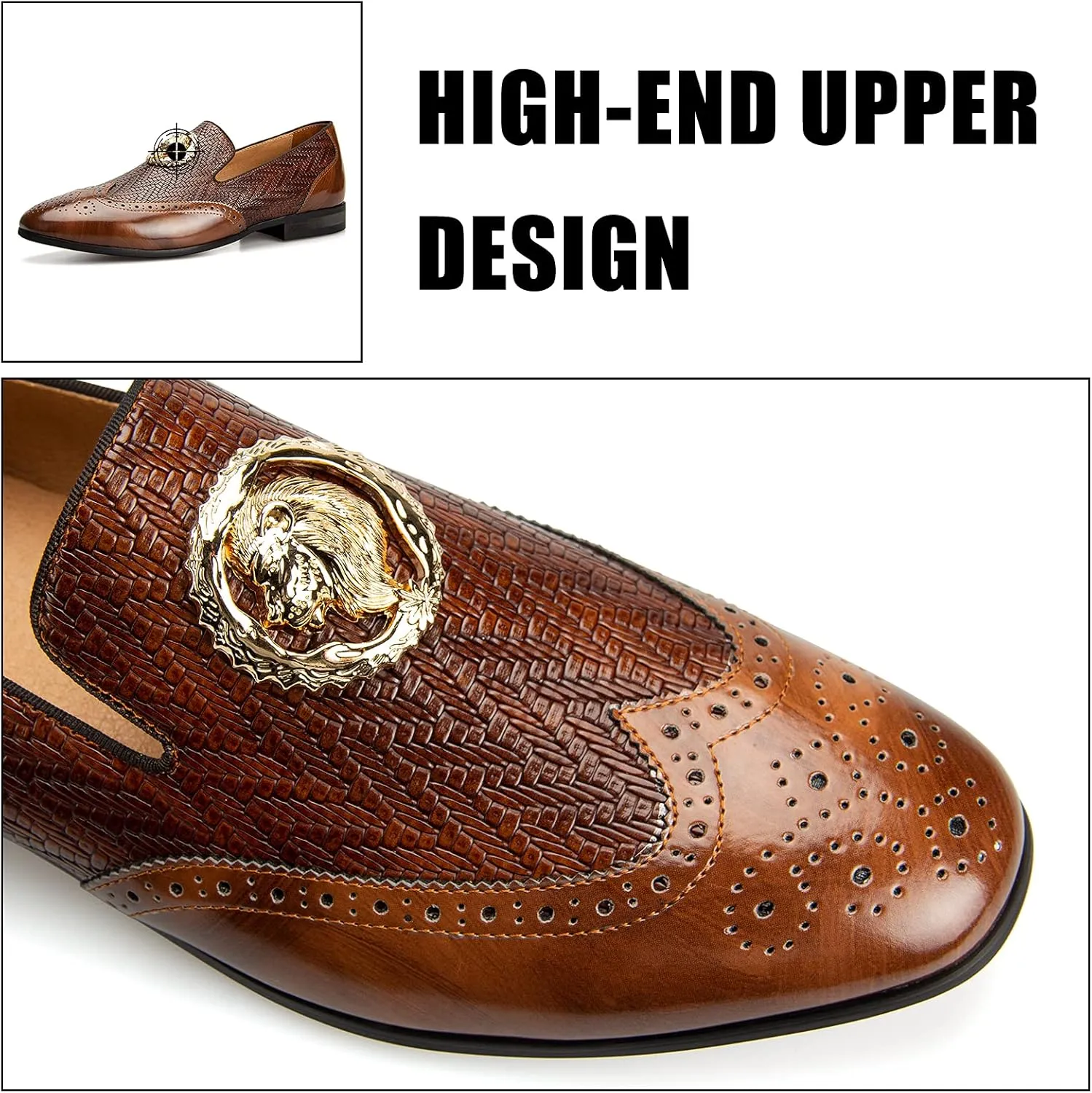 JITAI Men's Fashion Loafers Wedding Shoes Loafers for Men Party Shoes