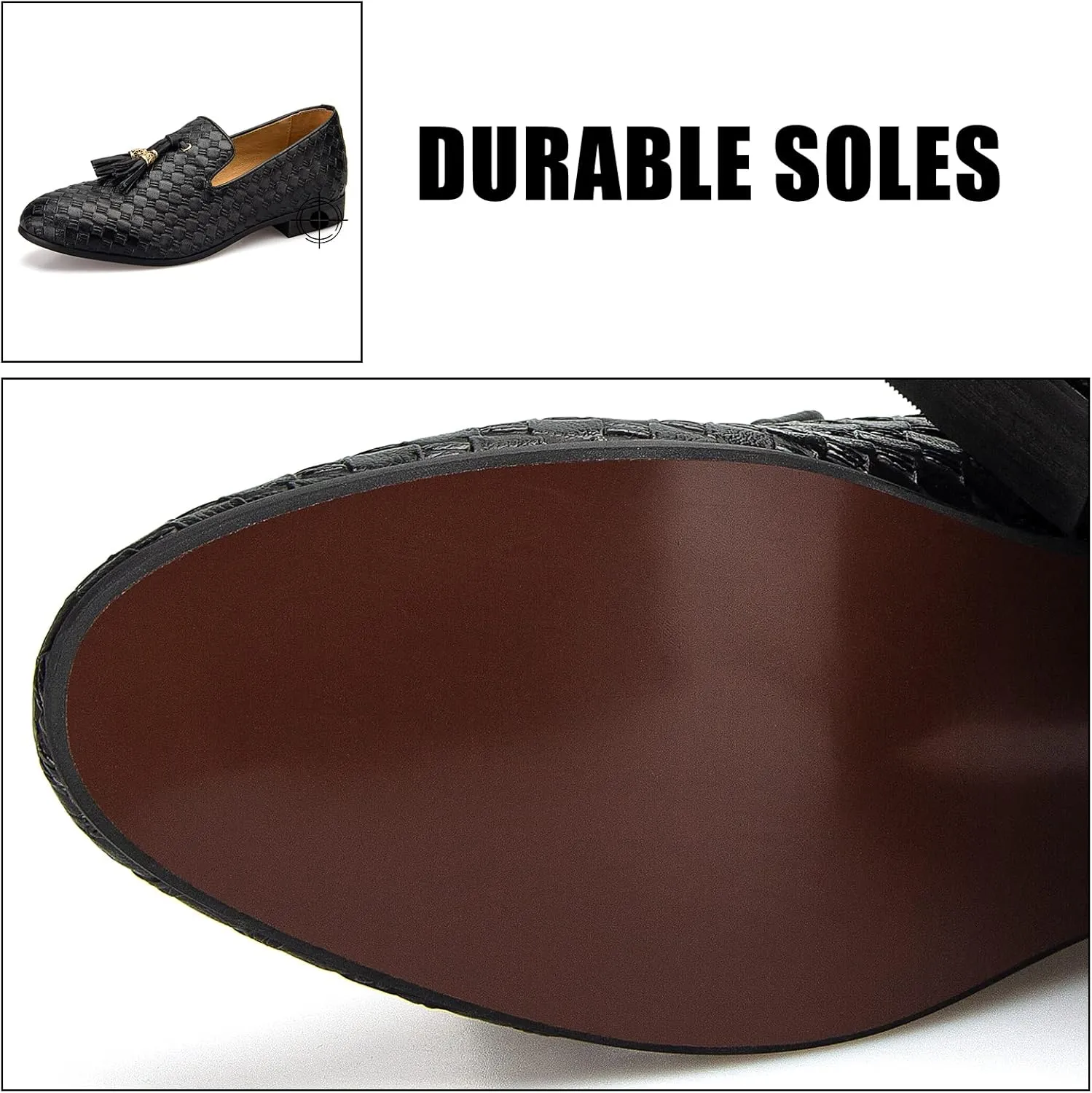 JITAI Men's Fashion Loafers Wedding Shoes Loafers for Men Party Shoes