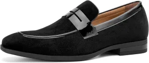 JITAI Mens Velvet Loafers Dress Shoes Loafers for Men Tuxedo Suit Shoes