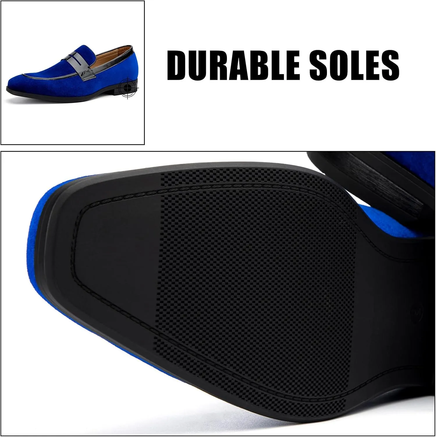 JITAI Mens Velvet Loafers Dress Shoes Loafers for Men Tuxedo Suit Shoes