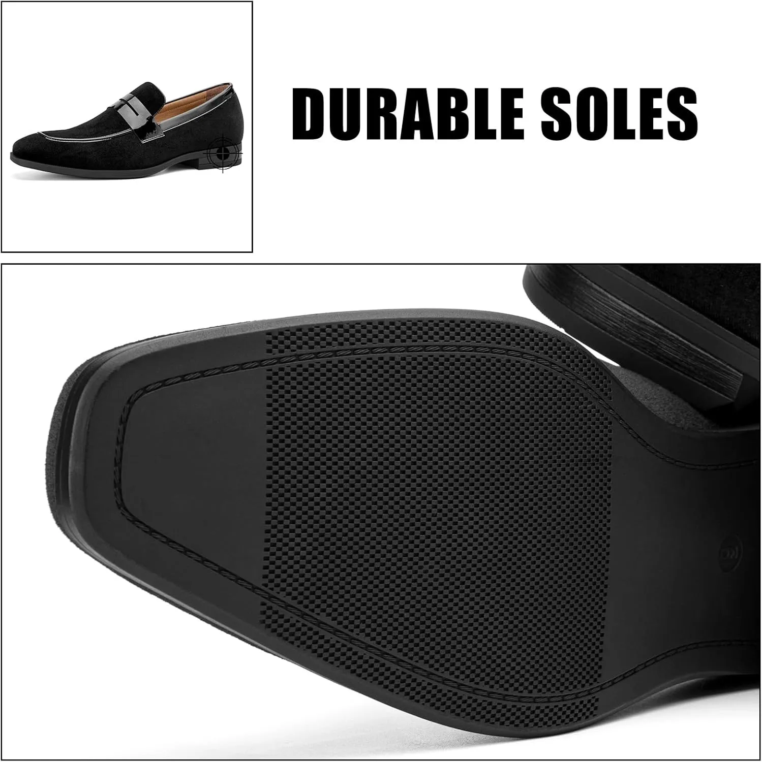 JITAI Mens Velvet Loafers Dress Shoes Loafers for Men Tuxedo Suit Shoes