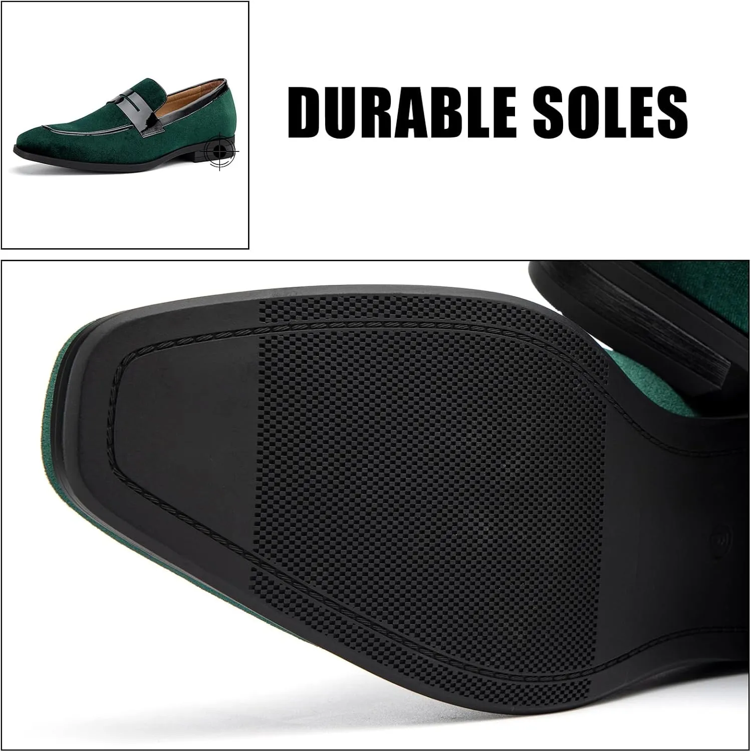 JITAI Mens Velvet Loafers Dress Shoes Loafers for Men Tuxedo Suit Shoes