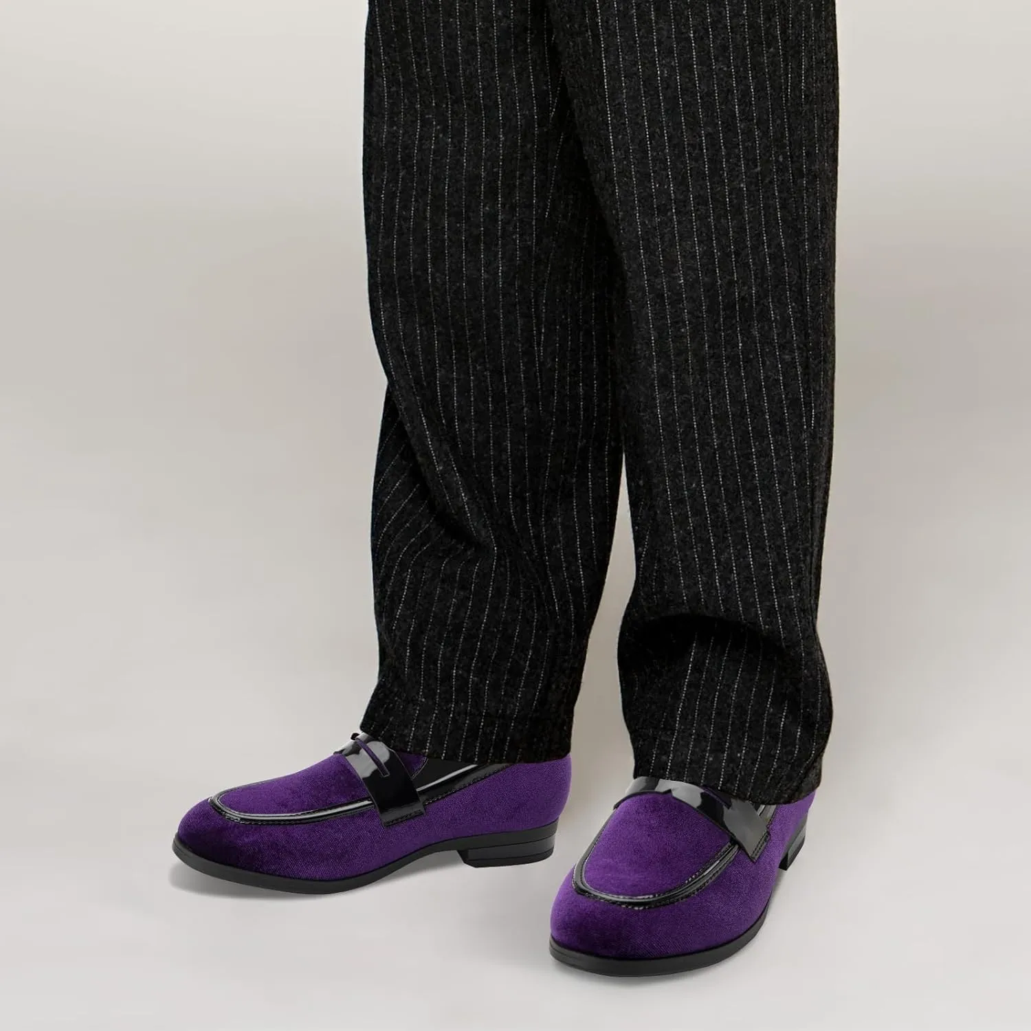 JITAI Velvet Boy's Dress Shoes Slip-On Loafers Wedding Shoes for Boys