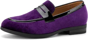 JITAI Velvet Boy's Dress Shoes Slip-On Loafers Wedding Shoes for Boys
