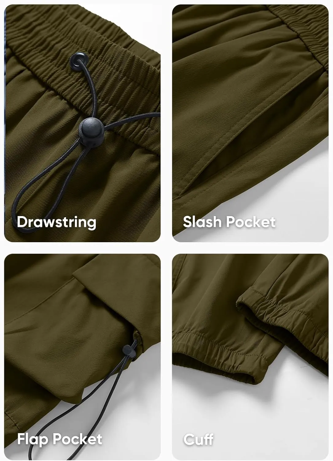 JMIERR Men's Baggy Cargo Pants Trendy Casual Parachute Pant Loose Fit Harem Joggers with Pockets for Streetwear