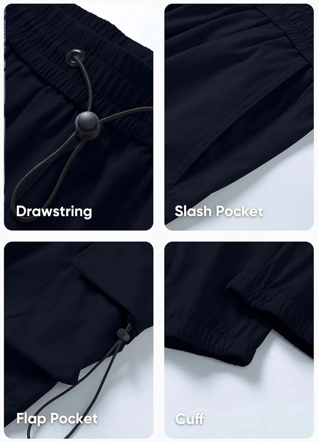 JMIERR Men's Baggy Cargo Pants Trendy Casual Parachute Pant Loose Fit Harem Joggers with Pockets for Streetwear