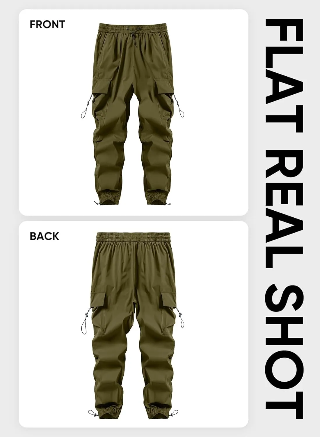 JMIERR Men's Baggy Cargo Pants Trendy Casual Parachute Pant Loose Fit Harem Joggers with Pockets for Streetwear