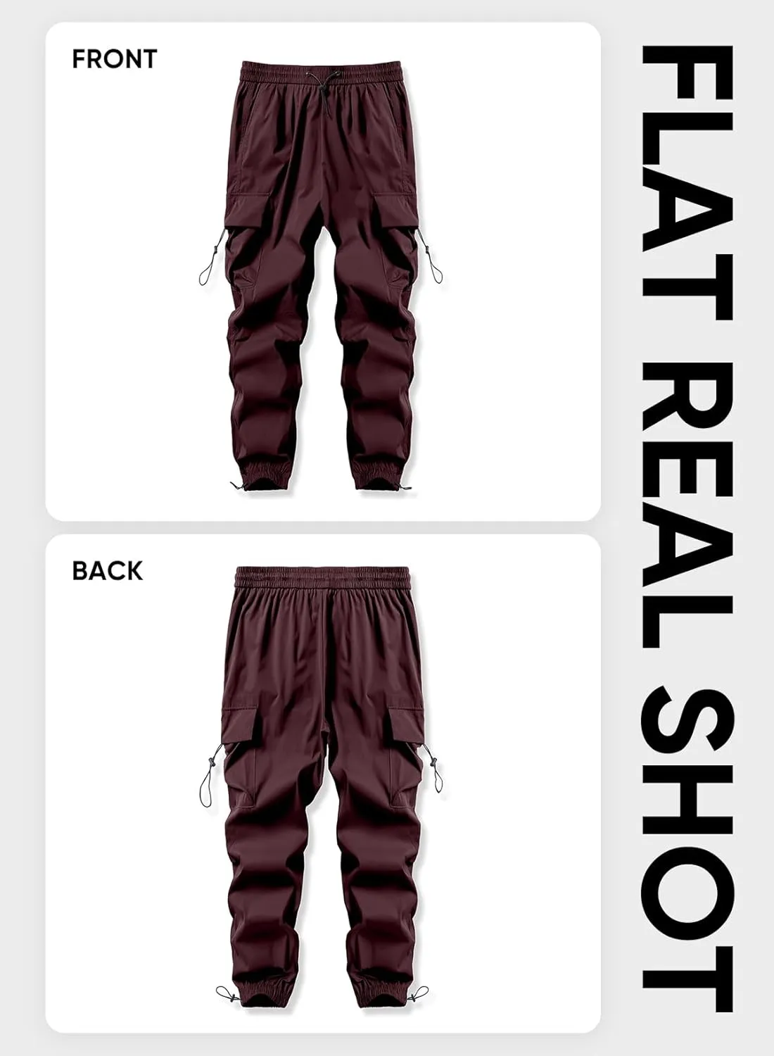 JMIERR Men's Baggy Cargo Pants Trendy Casual Parachute Pant Loose Fit Harem Joggers with Pockets for Streetwear