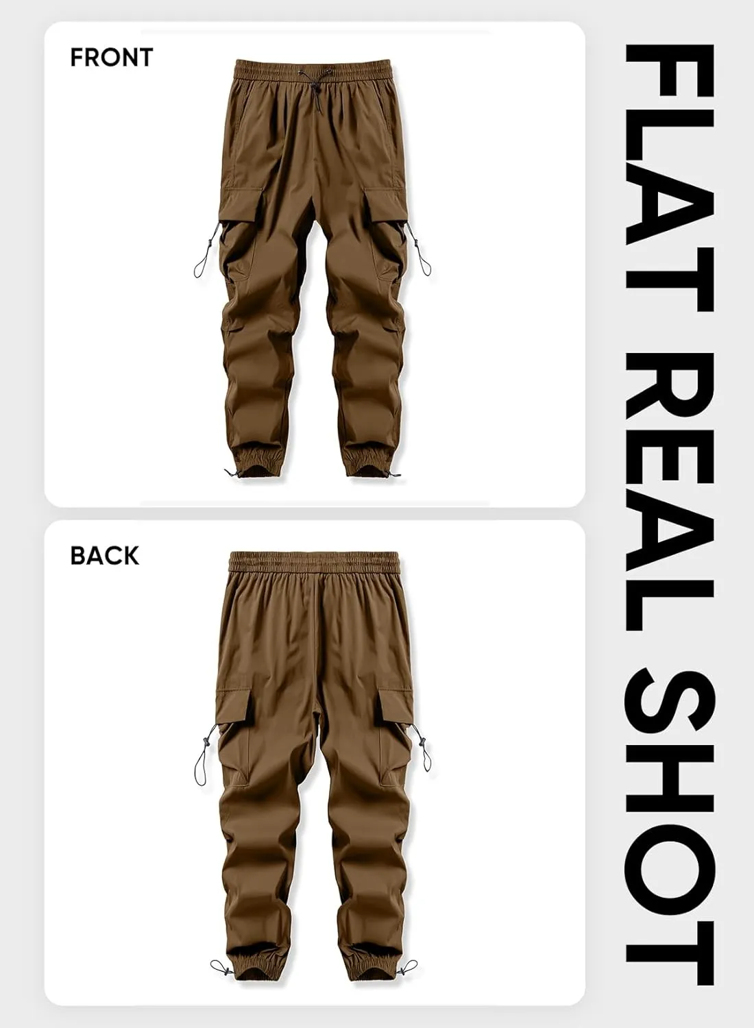 JMIERR Men's Baggy Cargo Pants Trendy Casual Parachute Pant Loose Fit Harem Joggers with Pockets for Streetwear