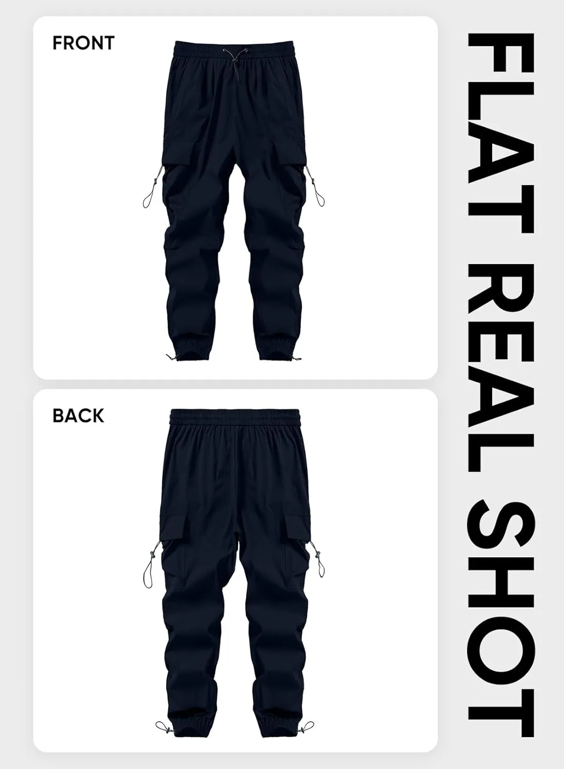 JMIERR Men's Baggy Cargo Pants Trendy Casual Parachute Pant Loose Fit Harem Joggers with Pockets for Streetwear