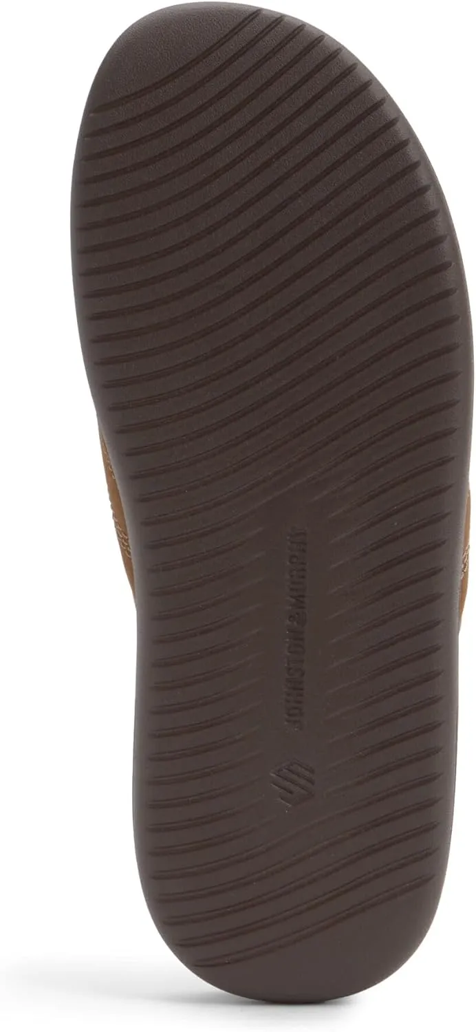 Johnston & Murphy Men’s Upton Flip-Flop Sandals, Leather Flip Flops for Men, Casual Summer Shoes
