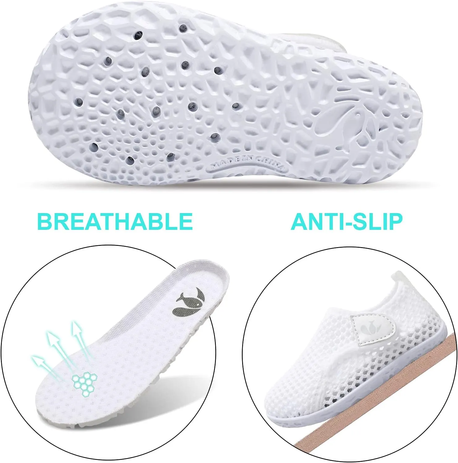 JOINFREE Baby Toddler Water Shoes Boys Girls Sandals Barefoot Kids Breathable Sneakers Shoes for Walking Running