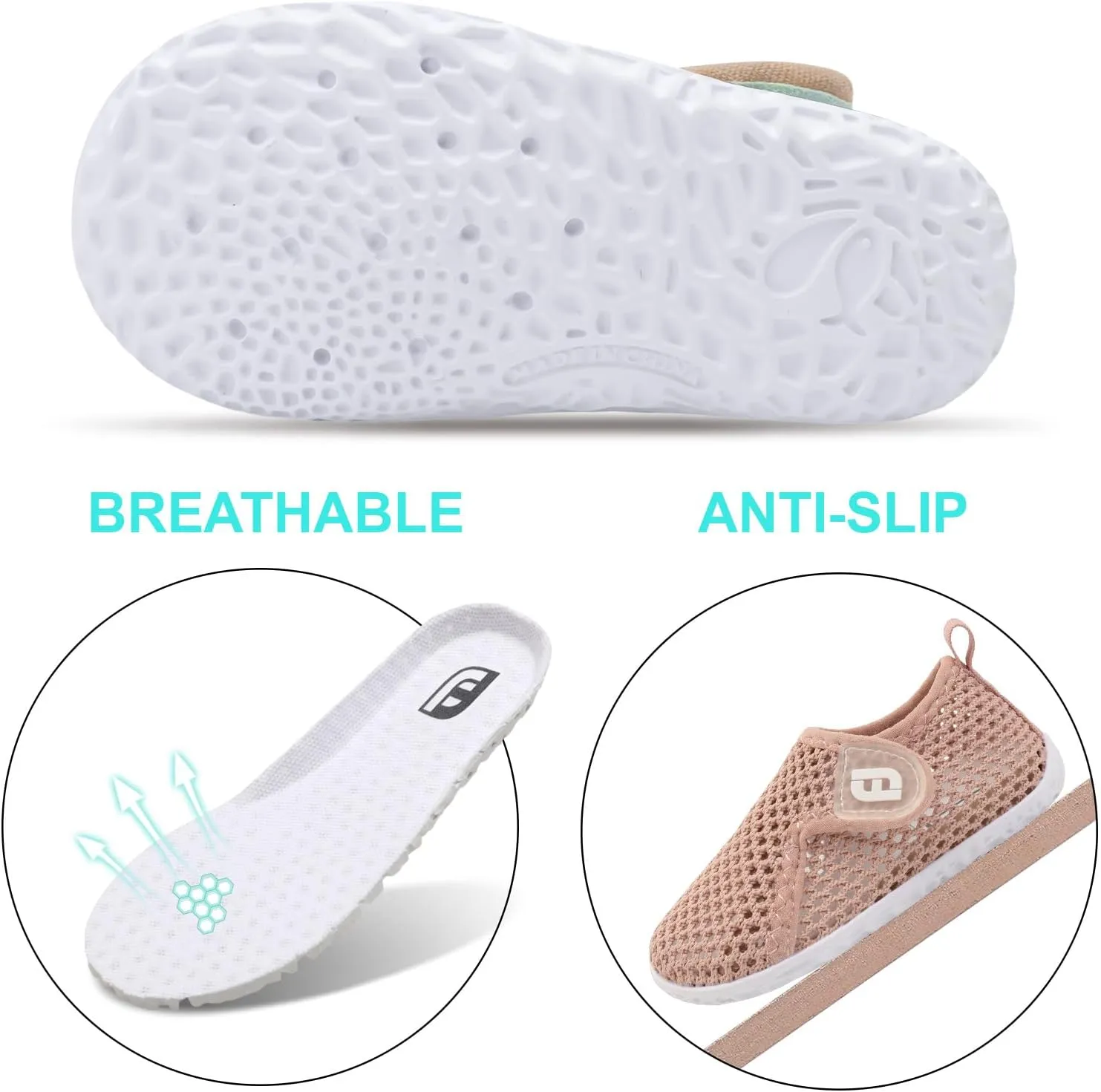JOINFREE Baby Toddler Water Shoes Boys Girls Sandals Barefoot Kids Breathable Sneakers Shoes for Walking Running