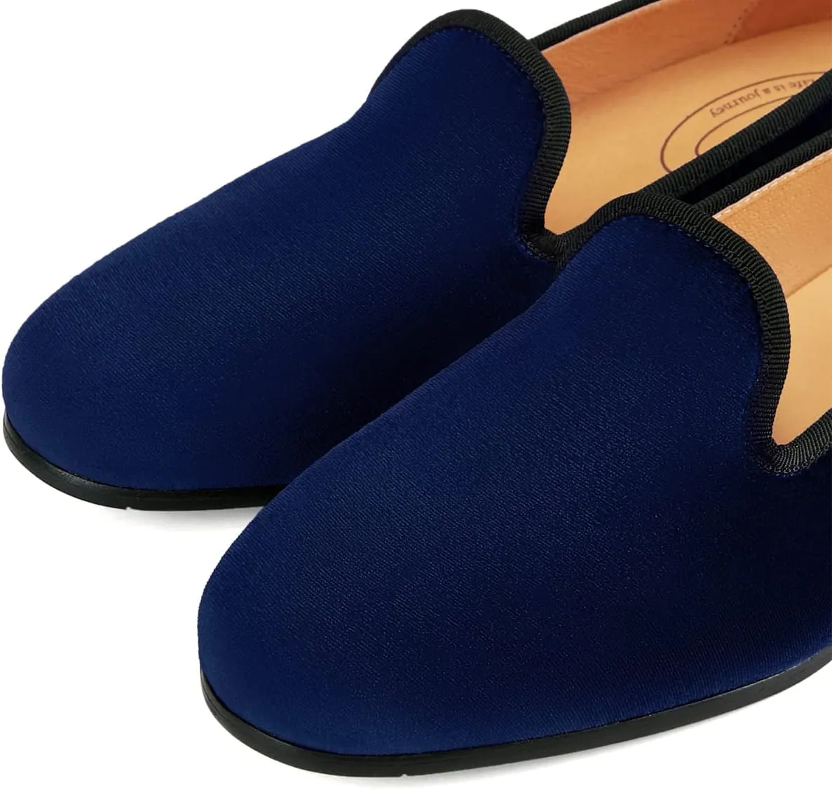 Journey West Men's Velvet Loafers Embroidery Slip-On Loafers Tuxedo Dress Shoes Smoking Slippers for Men