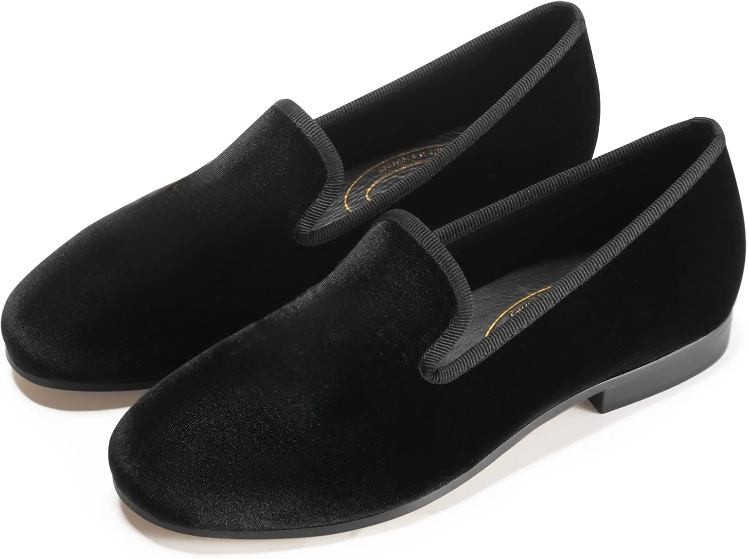 Journey West Women's Velvet Loafer Flat with Embroidery Velvet Slippers