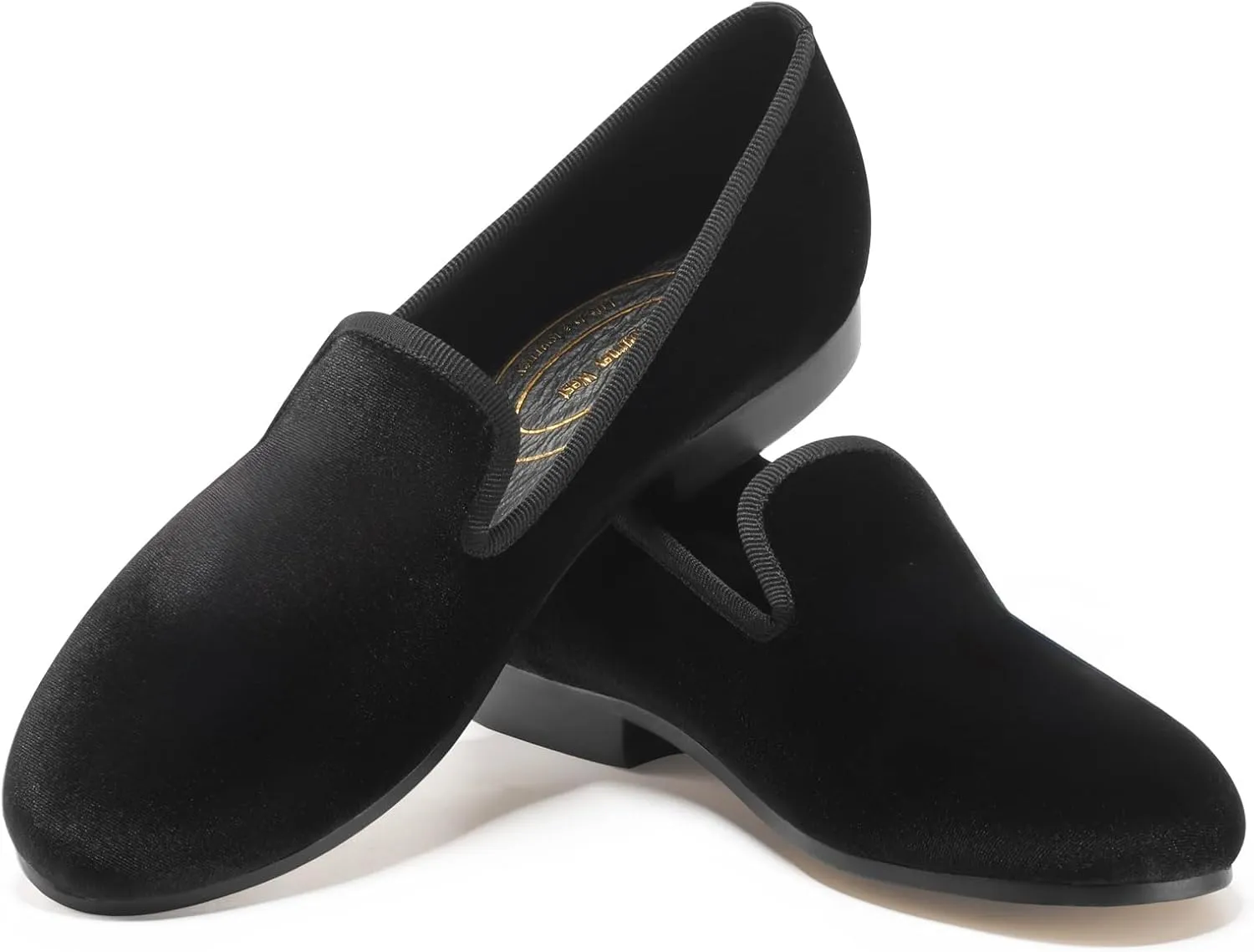 Journey West Women's Velvet Loafer Flat with Embroidery Velvet Slippers