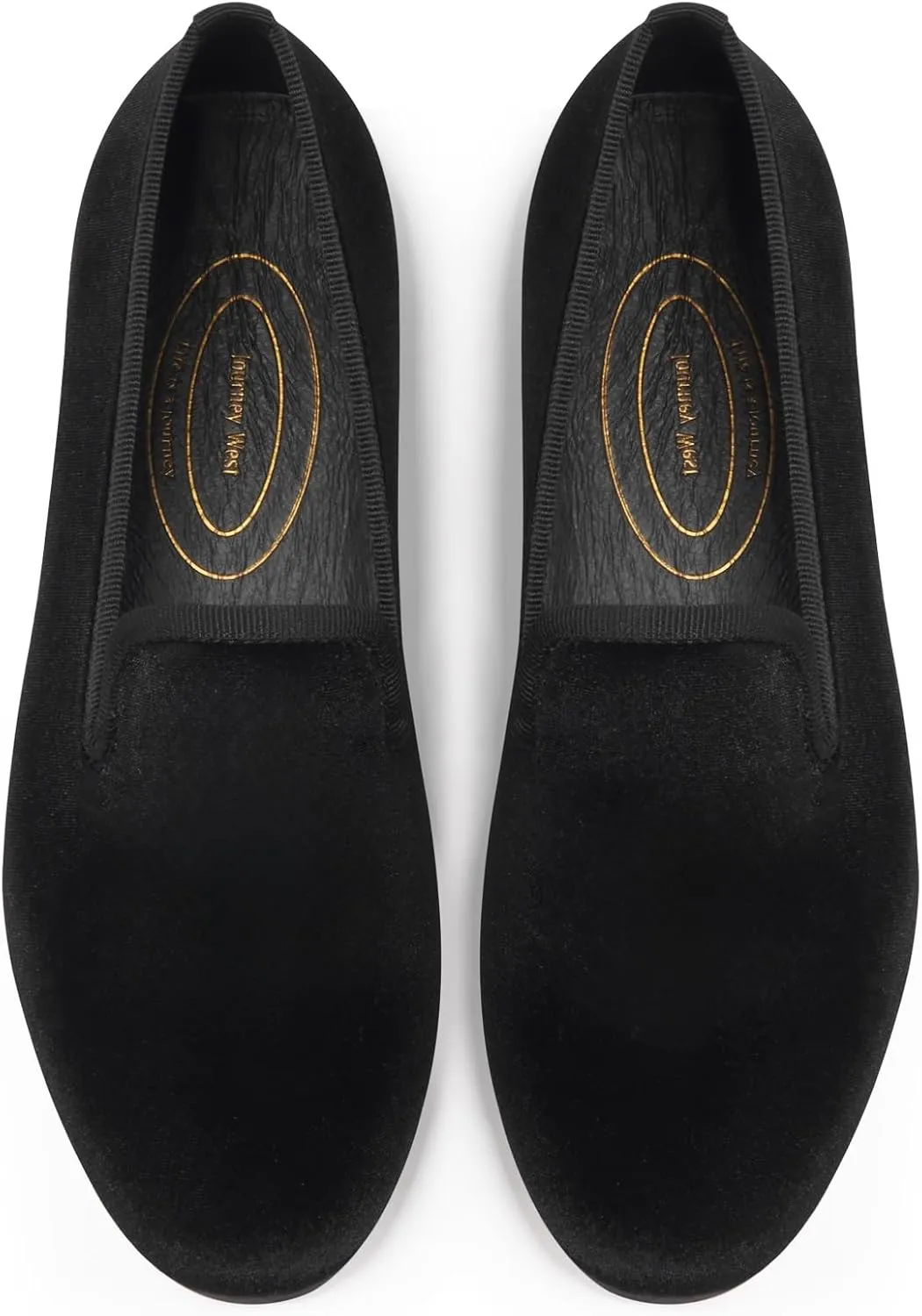 Journey West Women's Velvet Loafer Flat with Embroidery Velvet Slippers