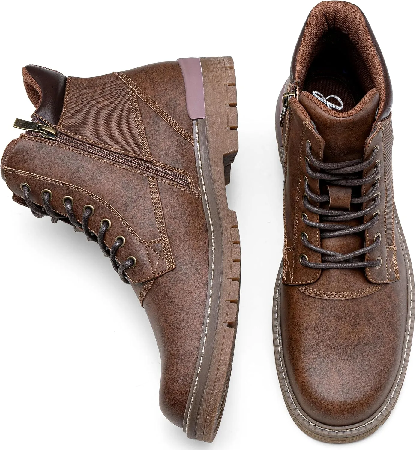 Jousen Mens Boots Fashion Casual Boot Hiking Zipper Chukka Boots for Men