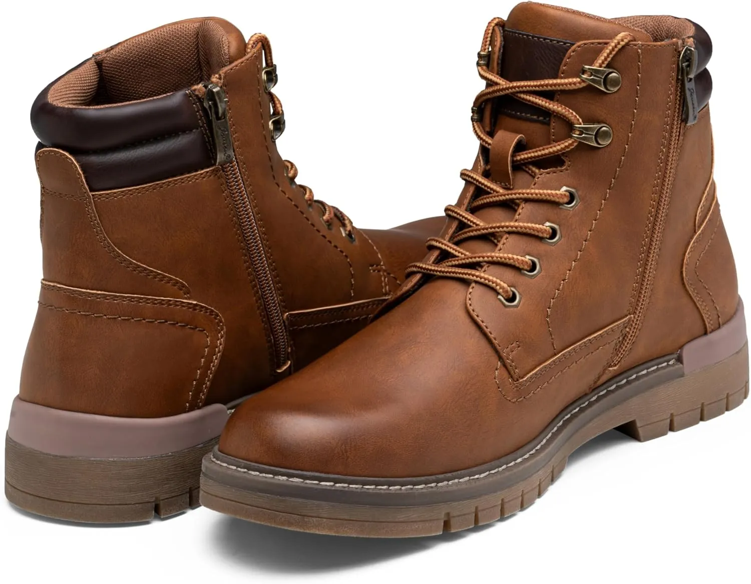 Jousen Mens Boots Fashion Casual Boot Hiking Zipper Chukka Boots for Men
