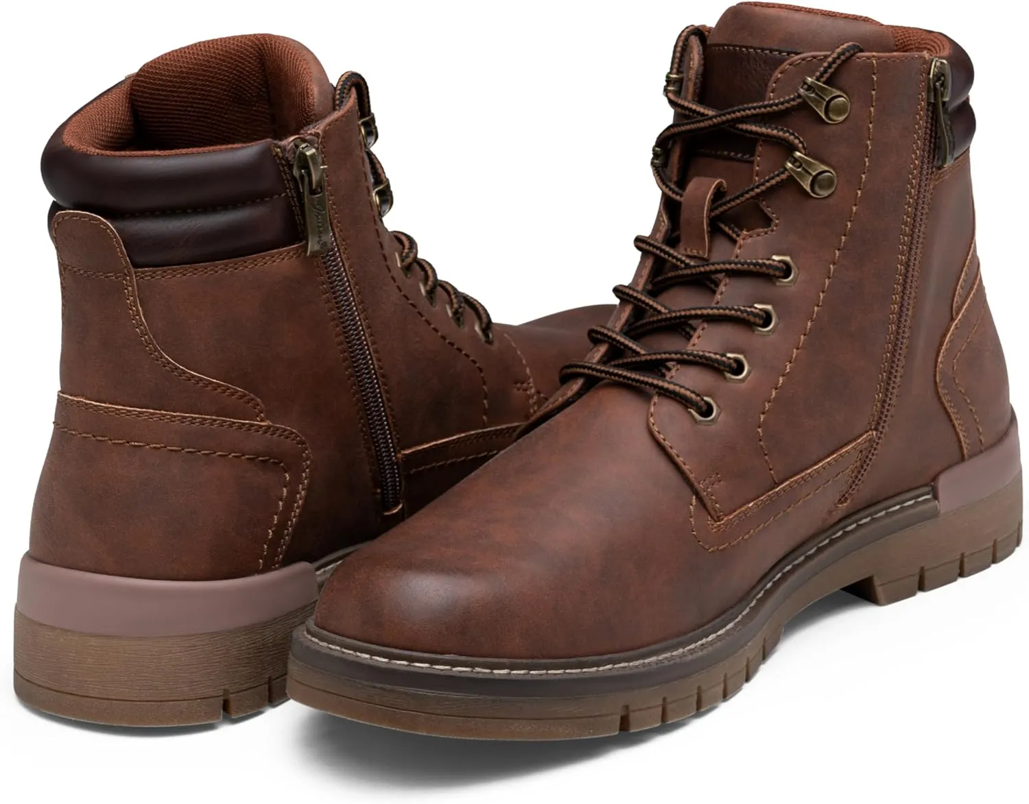Jousen Mens Boots Fashion Casual Boot Hiking Zipper Chukka Boots for Men