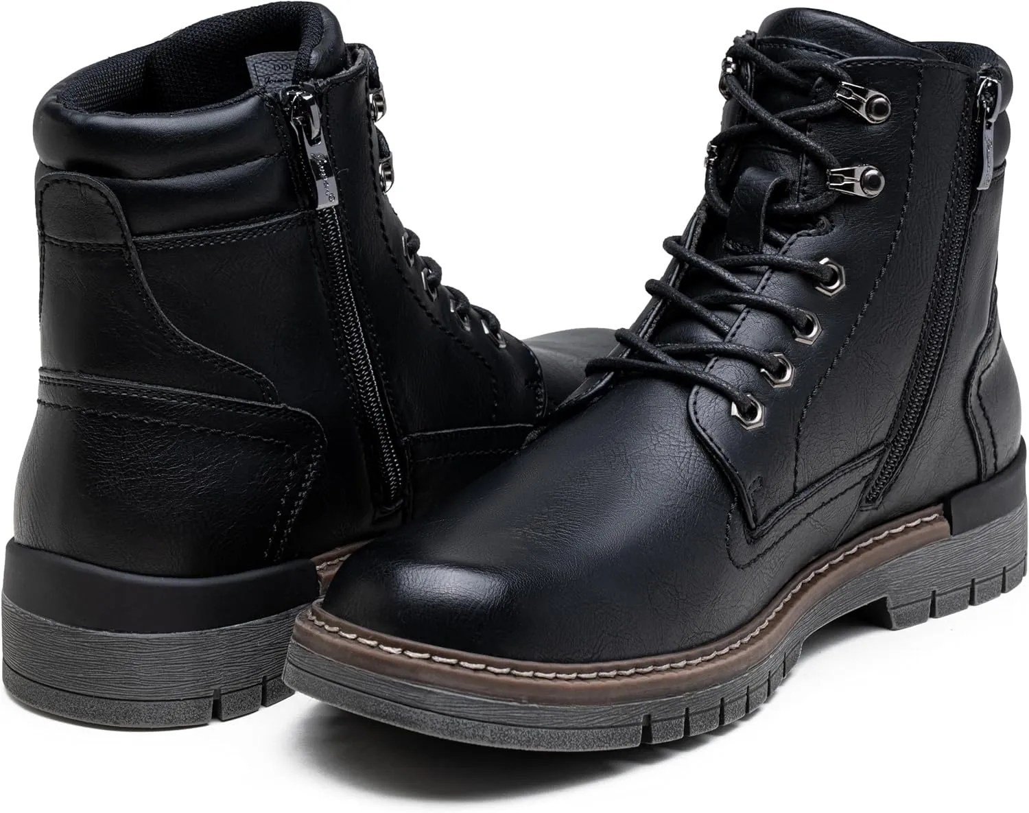 Jousen Mens Boots Fashion Casual Boot Hiking Zipper Chukka Boots for Men
