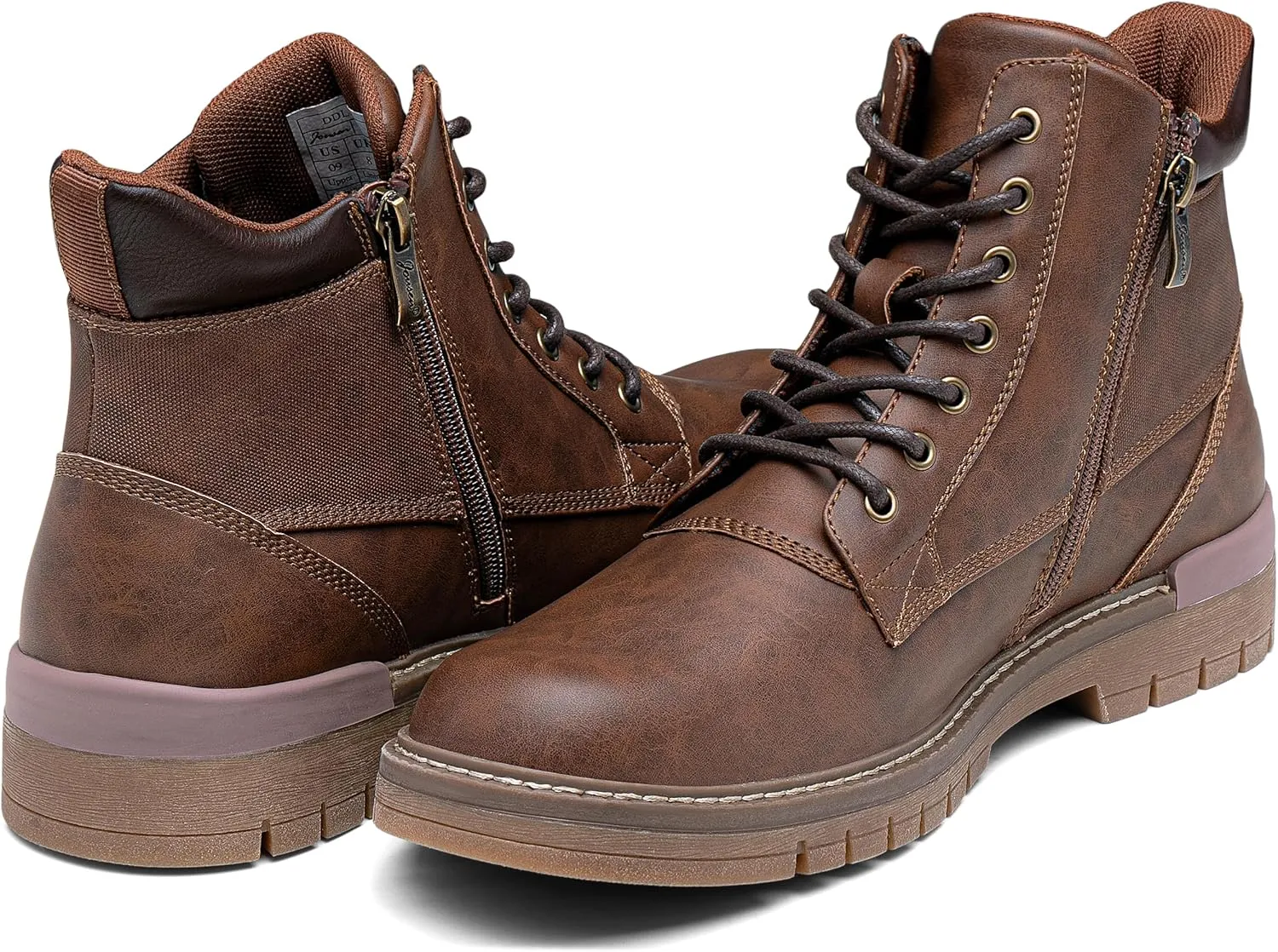 Jousen Mens Boots Fashion Casual Boot Hiking Zipper Chukka Boots for Men