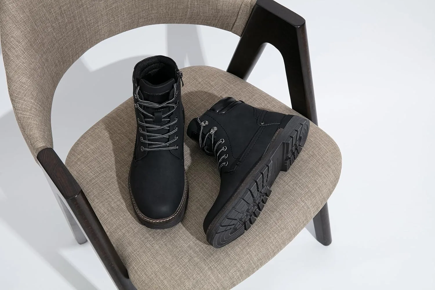 Jousen Mens Boots Fashion Casual Boot Hiking Zipper Chukka Boots for Men