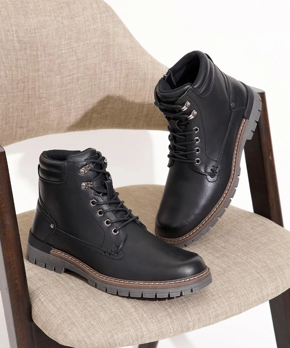 Jousen Mens Boots Fashion Casual Boot Hiking Zipper Chukka Boots for Men