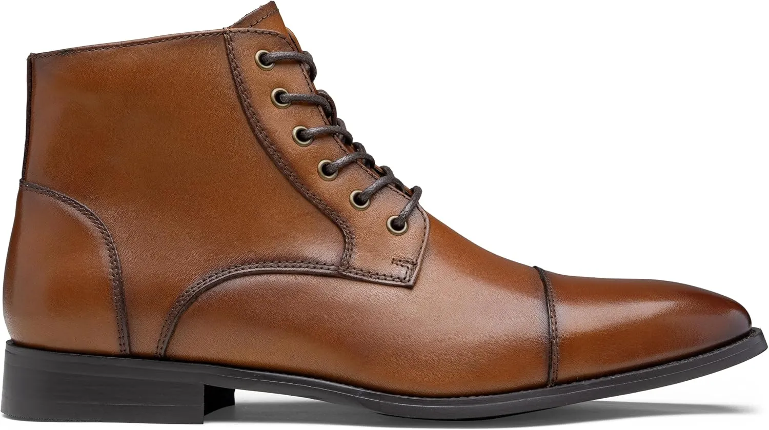 Jousen Mens Boots Leather Dress Boots for Mens Cap-Toe Fashion Boots for Men