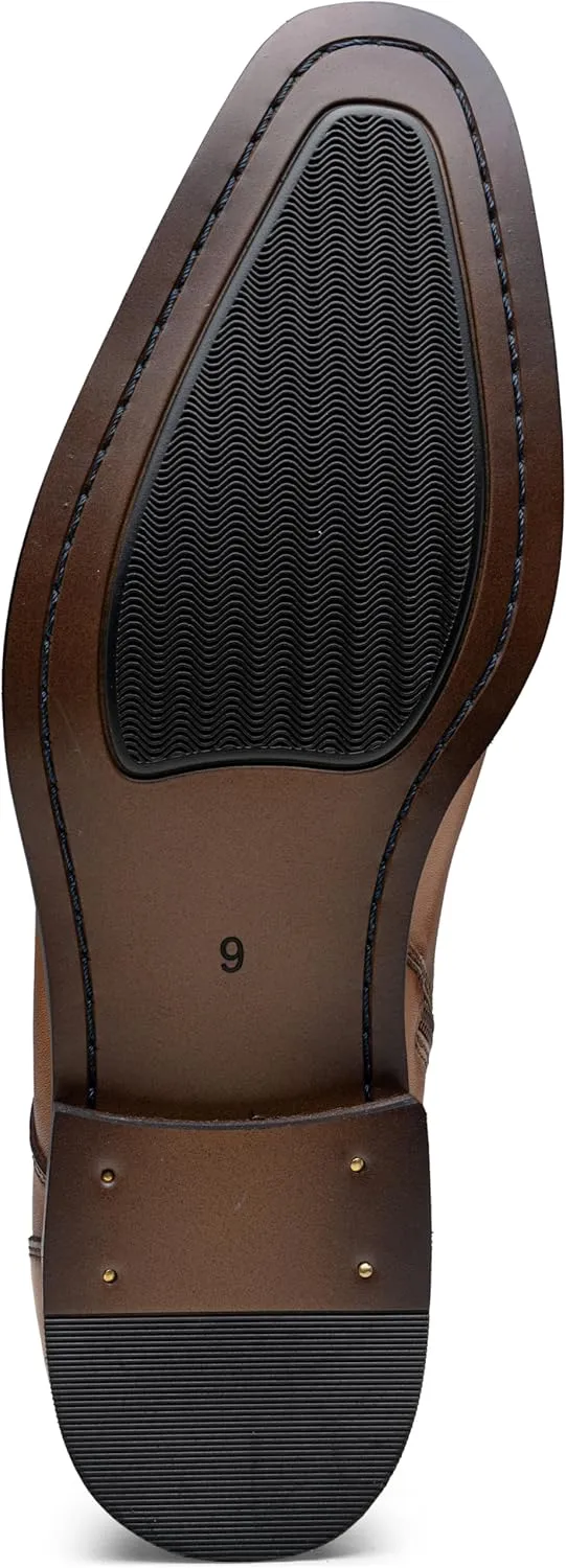 Jousen Mens Boots Leather Dress Boots for Mens Cap-Toe Fashion Boots for Men